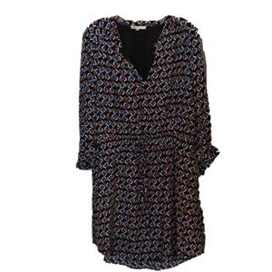 Patterned Long Sleeve Dress